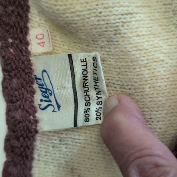 Vintage Sieger Brocade Style Cardigan w/ Button and Chain Closure Size 40 EU EUC - Picture 6 of 6